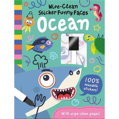 Wipe-Clean Sticker Funny Faces Ocean, Gebundene Ausgabe von Rob Abbott, Pan macmillan Ltd., 978-1-83555-038-0