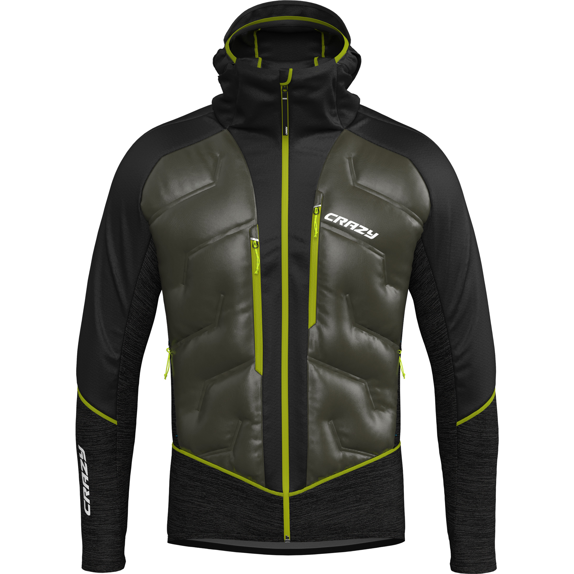 Crazy Viper Herren Kunstfaserjacke oliv Größe XXL Trekking Windabweisend Wasserabweisend