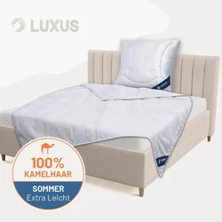 Kamelhaardecke »LUXUS« – 100% Kamelhaar, Größe: 200x200