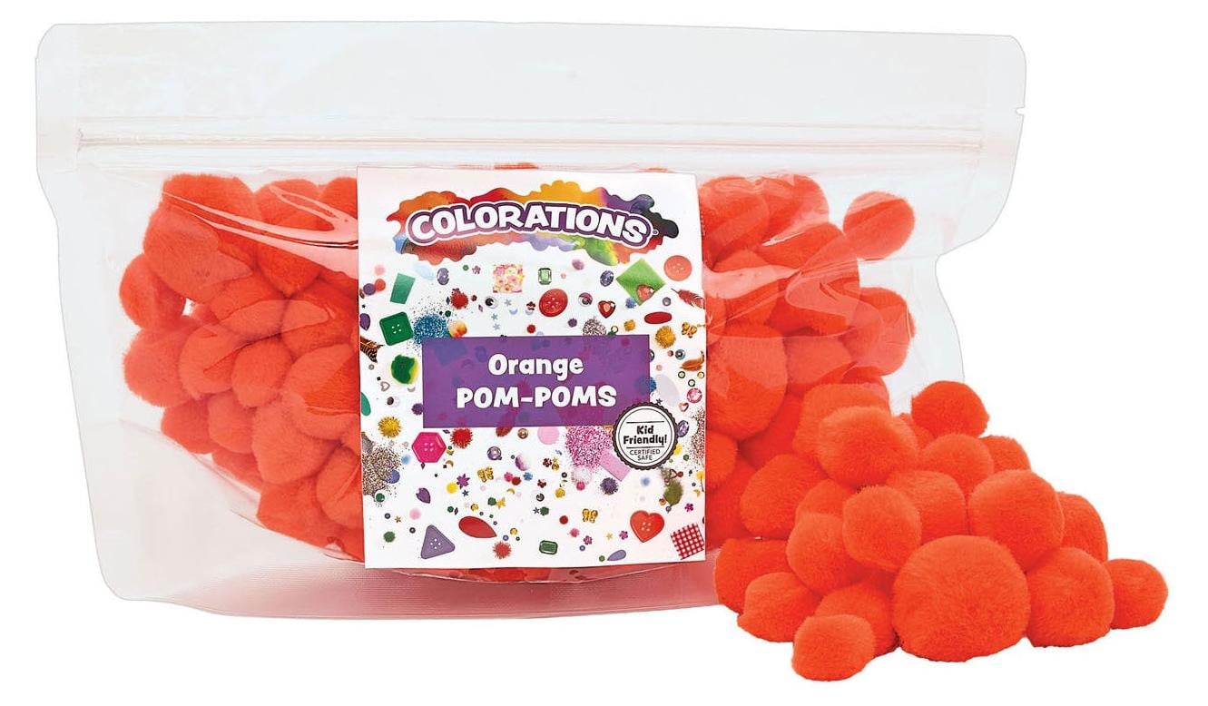 Colorations Pompons Oranje 100 stuks
