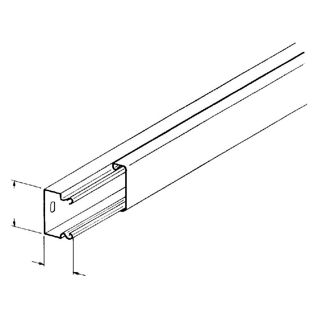 Niedax NIE LLK40.060E3 Leitungsschutzkanal mit Deckel 40x60x2000mm Edelstahl (200 cm) (LLK40.060E3)