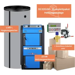 ATMOS Holzvergaserkessel Rundum Sorglos Paket DC22GSE Heizung Warmwasser