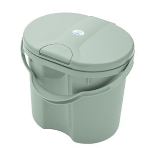 Rotho Windeleimer TILO, 11 Liter, für Müllbeutel, sage green, geruchsdicht
