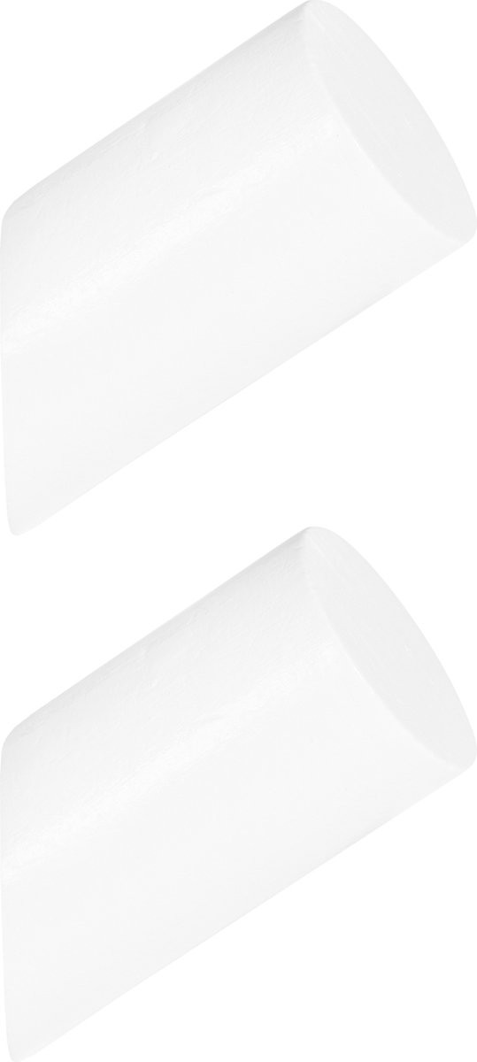 QUVIO Wandkapstok Set van 2 - Wit - Diameter: 3 cm
