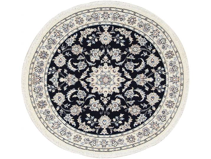 Nain 9La Signiert Teppich 101x99 Handgeknüpft Orientteppich Perserteppich Rund Wolle mit Seide