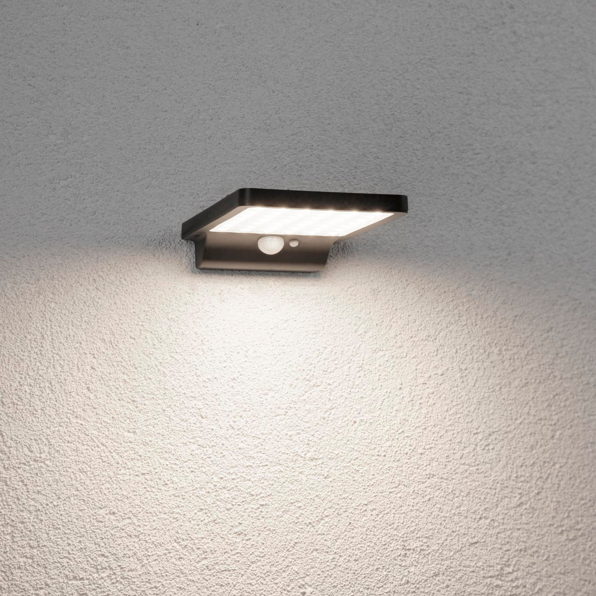 Paulmann - Outdoor Solveig 4.8W LED Solar Wall Light with Motion Detection in Black