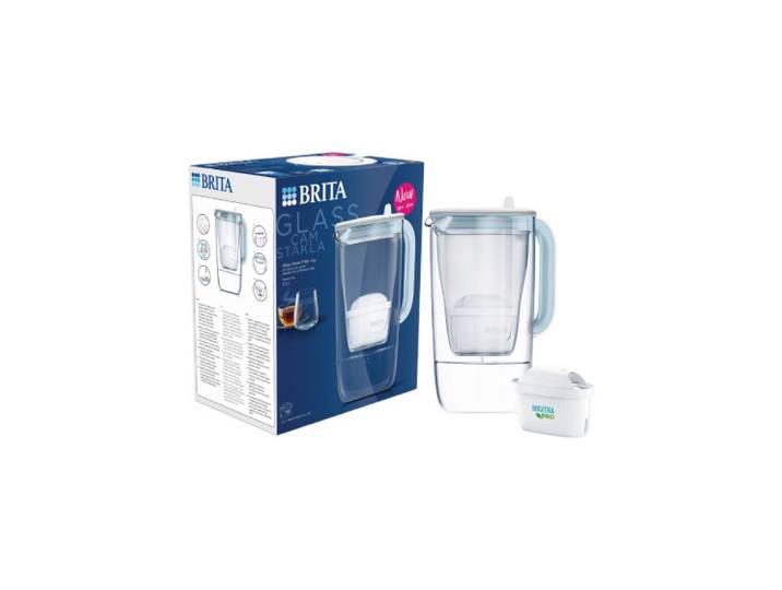 Carafe filtrante en verre et filtre à eau BRITA, 2,5 l