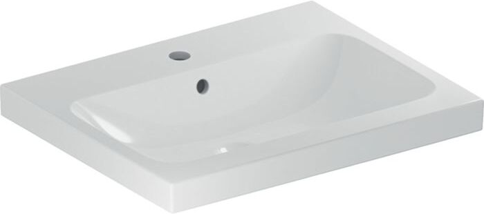 Geberit iCon Light Waschtisch 501834001 60x48cm, Hahnloch mittig, mit Überlauf, weiß