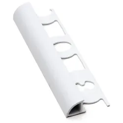 Profil-EU Abschlussprofil "rund" weiß, PVC, Länge 250 cm, Kantenhöhe 7 mm, L7250