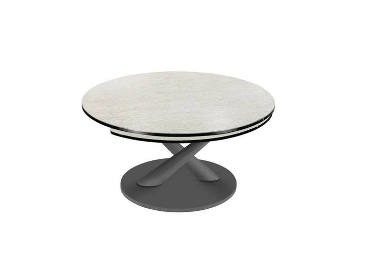 Naos Couchtisch Naos Abra, Anthrazit, Greige, Keramik, X-Form, 80x40x80-128 cm, Wohnzimmer, Wohnzimmertische, Couchtische, Couchtische Keramik