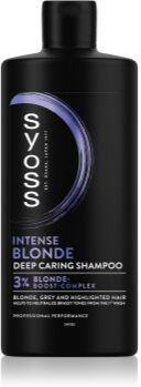 Syoss Intense Blonde champô violeta para cabelo loiro e grisalho 440 ml. Intense Blonde