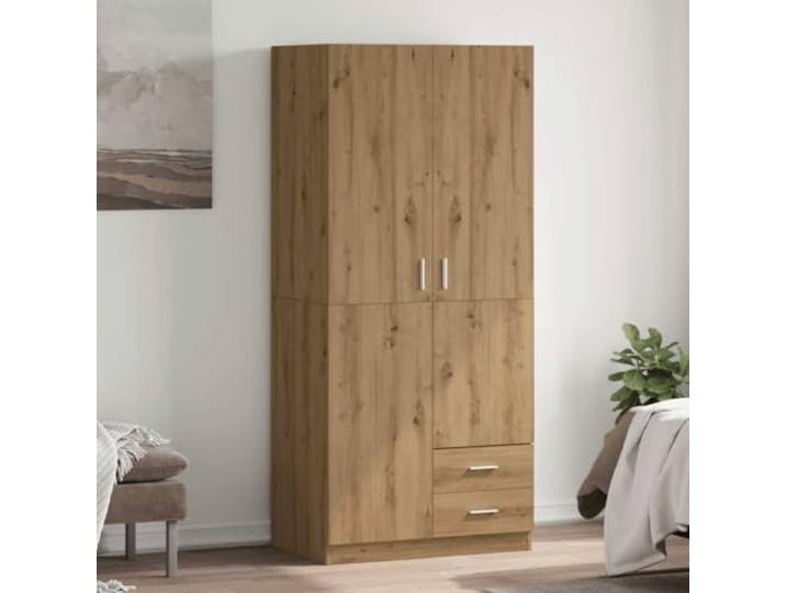 HKLGBVCR Kleiderschrank, Eiche, 80 x 52 x 180 cm, Holz