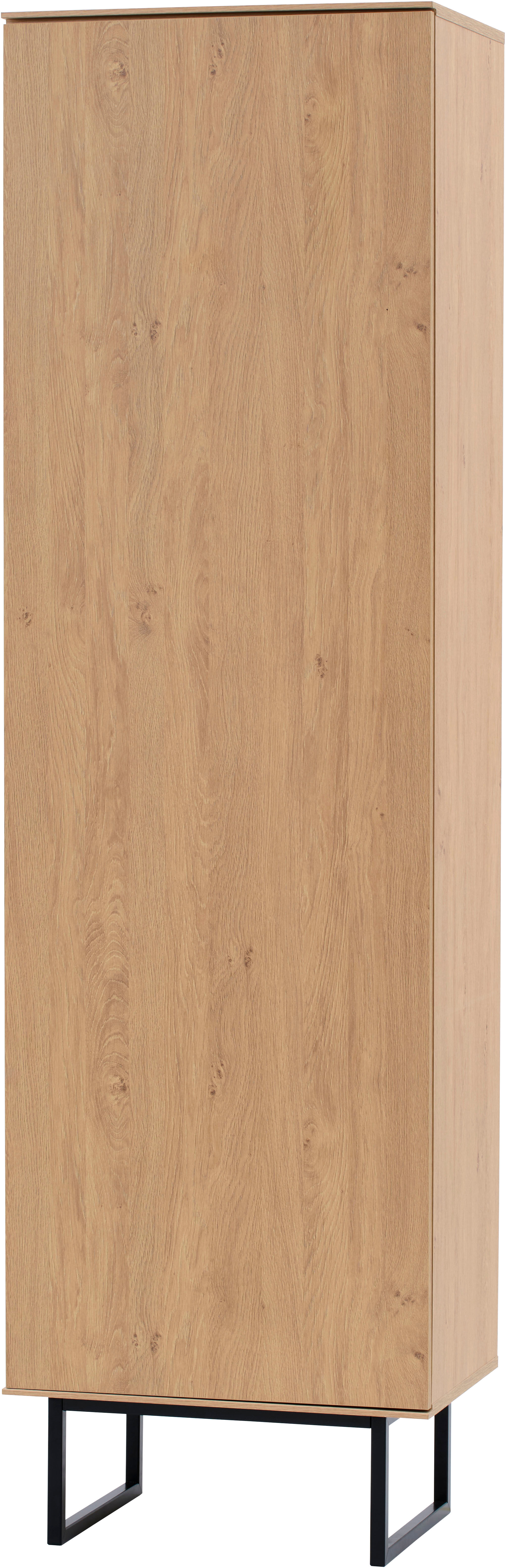 Garderobenschrank HOME AFFAIRE "Lund, moderner Schrank, Schuhschrank mit ausreichend Stauraum", beige (stone oak), B:57cm H:200cm T:40cm, FSC-zertifizierter Holzwerkstoff, Schränke, Garderobenschrank, ausreichend Stauraum, vielseitig einsetzbar, 57 cm bre