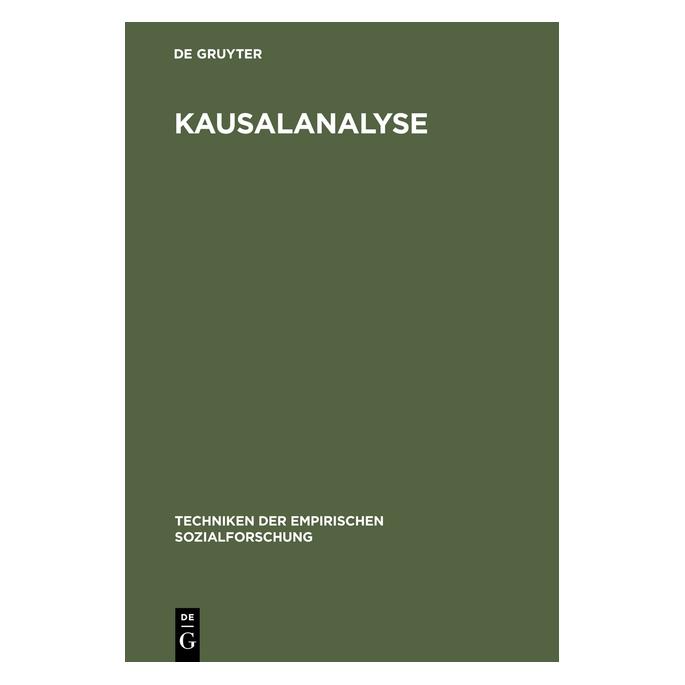 De Gruyter Kausalanalyse (Deutsch, Hardcover) (71867432)