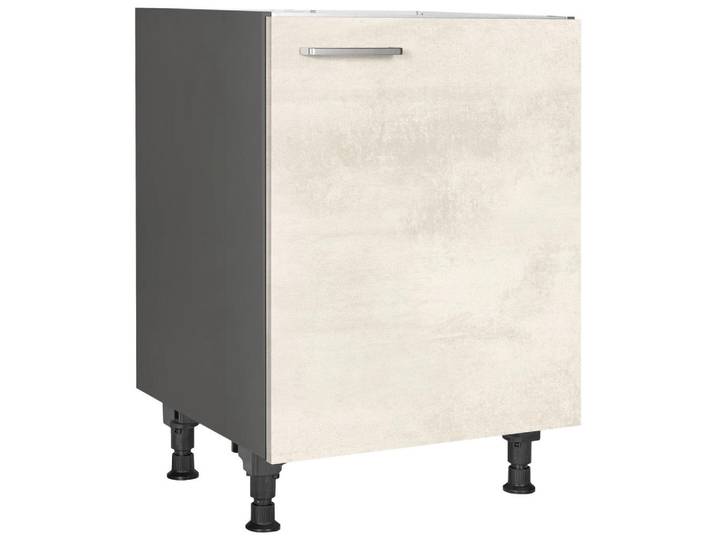 Spülenunterschrank, Weiß, 60x87x56 cm, Metall, Einzeln Stellbar, Nobilia