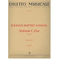 Sinfonie C-Dur op.7/C9 für Kammerochester Partitur, Fachbücher von Johann Baptist Vanhal