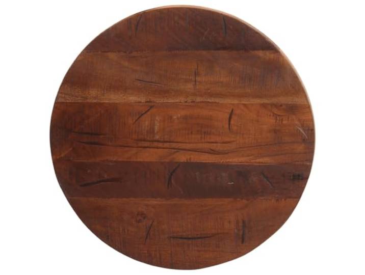 PTUGUOF Tischplatte Holz Rund 60x3,8 cm Massiv Altholz Ersatztischplatte, Rustikales Design, Einfache Reinigung, Vielseitig Kombinierbar