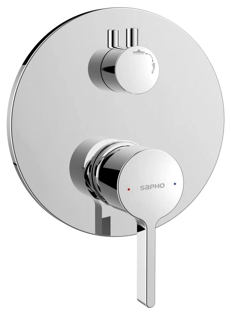 Sapho ICONIC inbouw douchearmatuur met 2 uitgangen, chroom