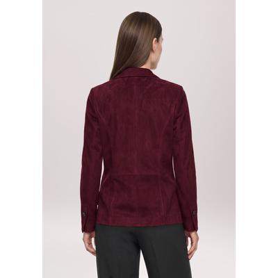 Kurzblazer BETTY BARCLAY "Damen langarm", Damen, Gr. 36, maroon banner, Samt, Obermaterial: 100% Polyester. Futter: 100% Polyester, tailliert normal, Blazer Kurzblazer