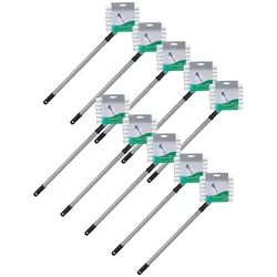 Novaliv 10x Fliesenreiniger Bad Wand mit Teleskopstiel inkl Mikrofaser Bezug Fliesenwischer Badwischer Fliesenputzer Bad