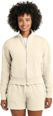 Comfort Colors CC1570L Womens Full Zip Jacket in Ivory size Large   Cotton