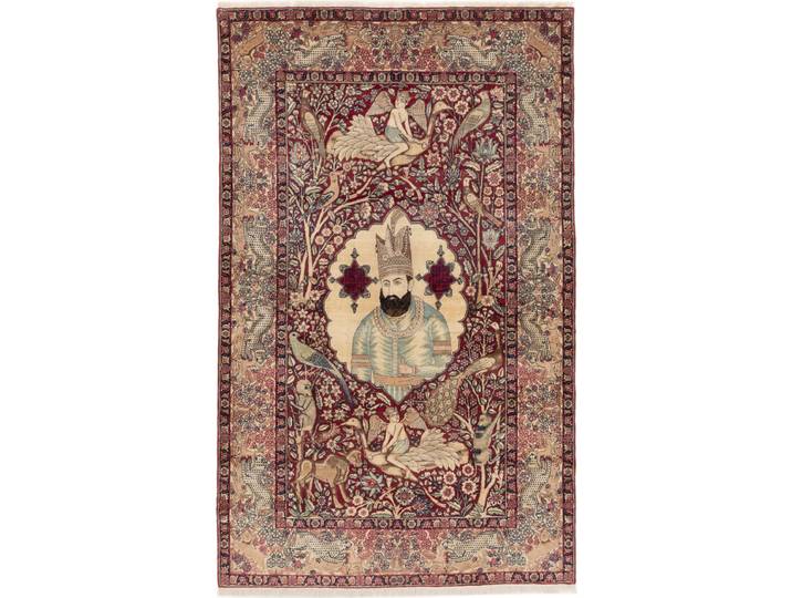 Kerman Rawar Antik Teppich 137x220 Handgeknüpft Orientteppich Perserteppich