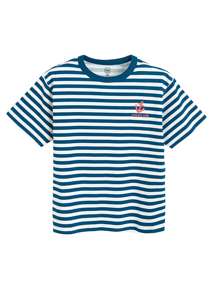 COOL CLUB Shirt in Blau/ Weiß - 116