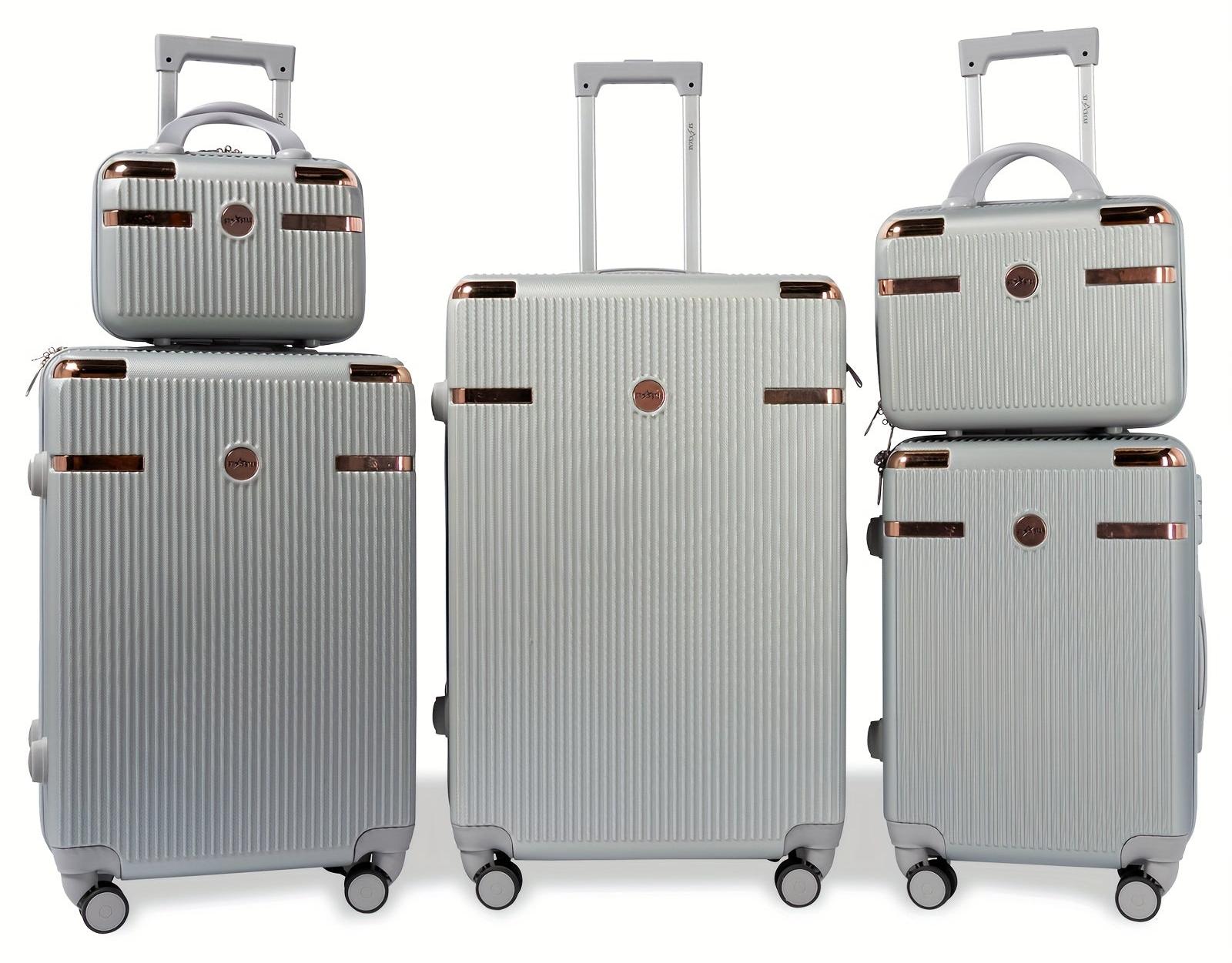 Koffer - Reisekoffer - Handgepäck - Trolley - Koffer - Hartschalenkoffer aus ABS - Aluminiumgriff - 360°-Schwenkräder
