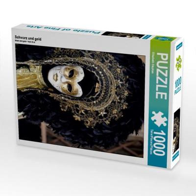 CALVENDO Puzzle Schwarz und gold | 1000 Teile Lege-Größe 64x48cm Foto-Puzzle für glückliche Stunden