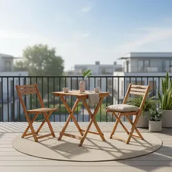 Balkonset "Porto" aus Eukalyptus, natur