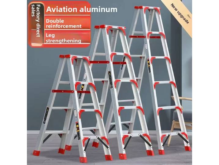Échelle domestique en alliage d'aluminium épaissie, échelle d'ingénierie extérieure domestique de 3 mètres, échelle à chevrons de 2 mètres