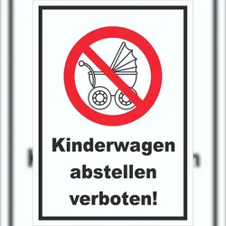 HB-Druck Kinderwagen abstellen verboten A2 (420x594mm)