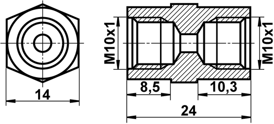 Ate Adapter, Bremsleitung 03.3511-0800.1 Für Ferrari Daf Volvo Vag Porsche