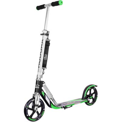 Scooter HUDORA "Big Wheel RX Pro 205", schwarz (schwarz, grün), RollerL:88cm, L:88cm