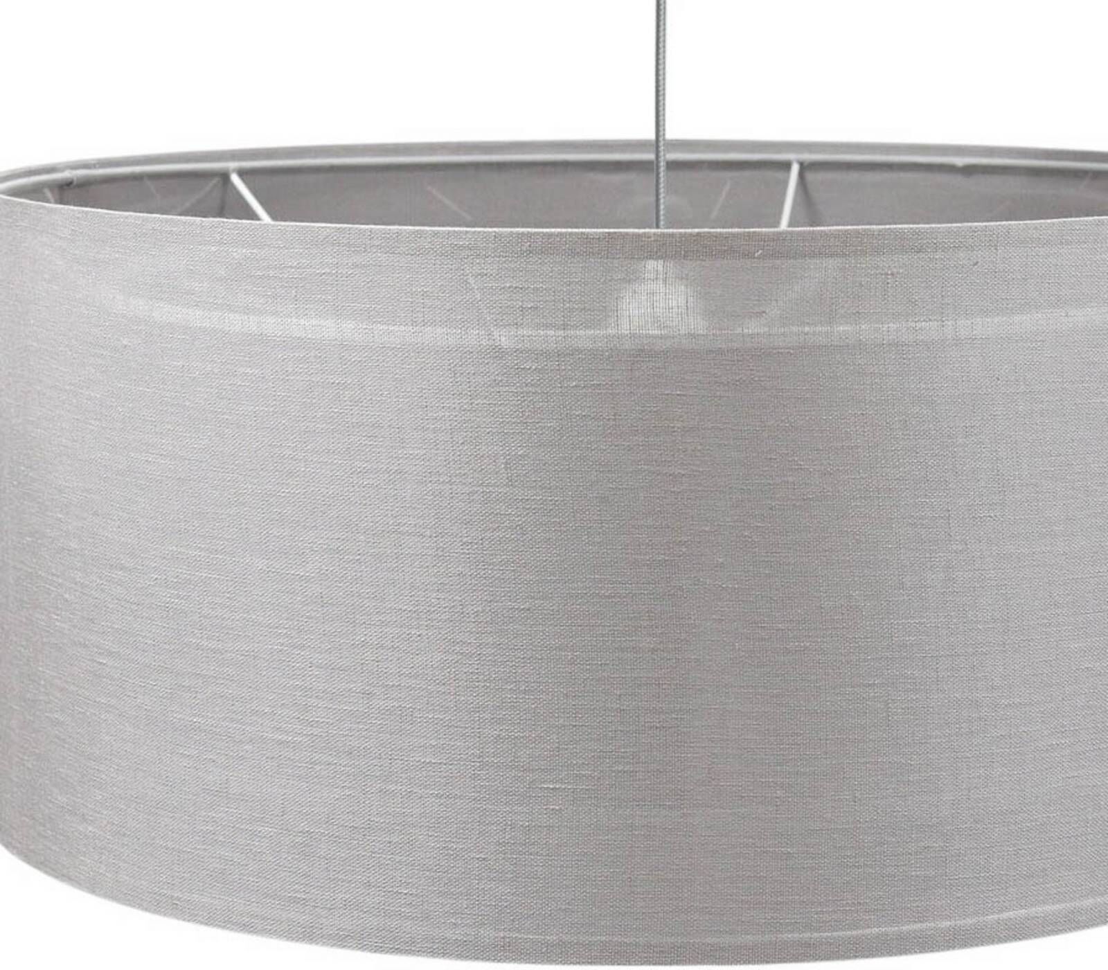 Hängelampe Duo Den Light Maco Design, dimmbar, alu / grau / zink, für Wohn- / Esszimmer, Textil / Stoff / Seide, Pendelleuchte