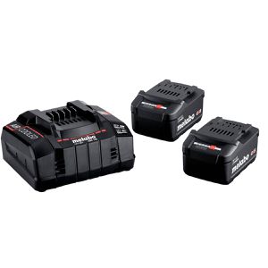 Metabo Werkzeugakku Basis Set, 685051000, 18 V / 5,2 Ah, 2 Akkus und Ladegerät