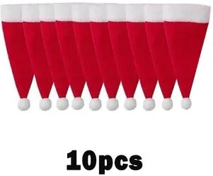 Discount Dollar Deals Merry Christmas, Tableware Bag Holder, Christmas Hat, Fork Knife, Cutlery Bag, Christmas Decor For Home 10pcs