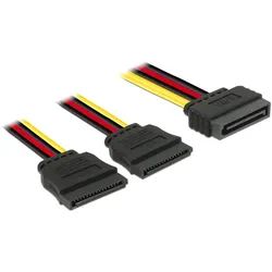 DELOCK Kabel Power SATA 15 Pin > 2x SATA HDD - gerade