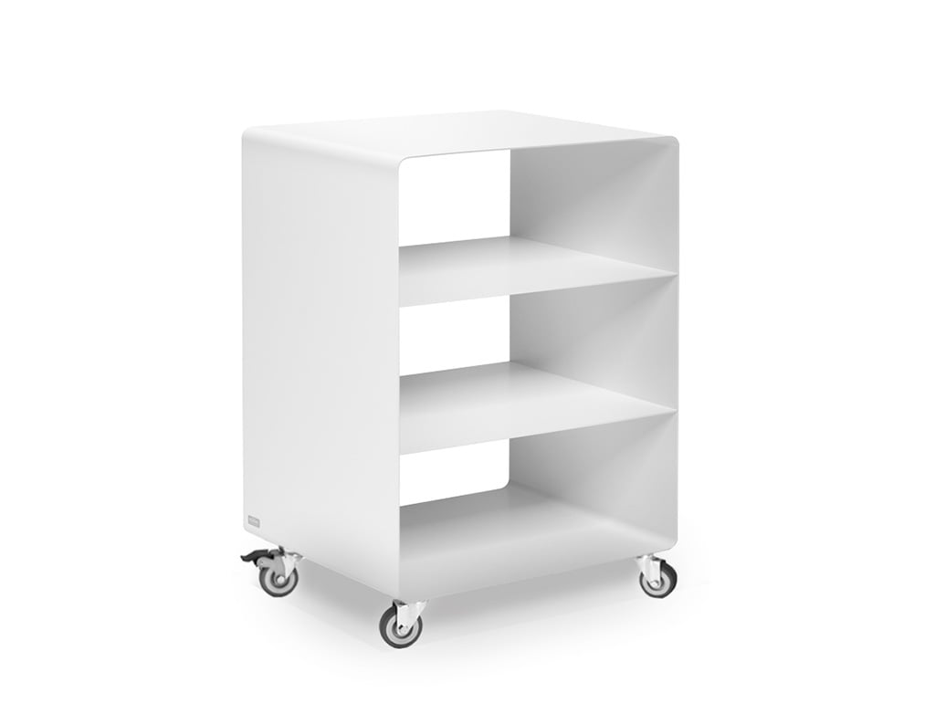 müller möbelfabrikation R 600 Hifi-Rack mit Rollen (signalweiß (RAL 9003)) signalweiß (RAL 9003)