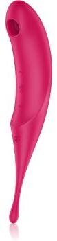 Satisfyer TWIRLING PRO vibrador com sugador de clítoris Red 19,9 cm. TWIRLING PRO