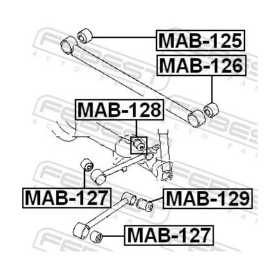 FEBEST Lagerung, Lenker mab127 vorne für MITSUBISHI
