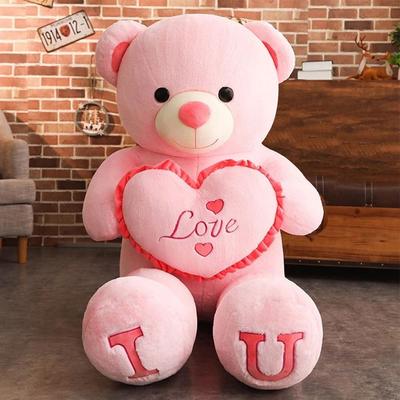 Uplift Treasures Big I Love You Teddy Bear Plush pink l
