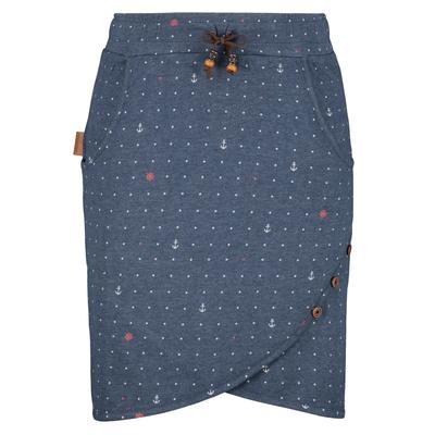 Sommerrock ALIFE & KICKIN, Damen, Gr. XS, blau (marine melange), 60% Baumwolle, 40% Polyester, Röcke