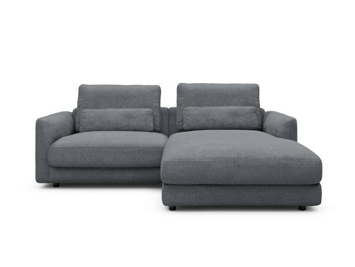 Ecksofa, Federkern, Hellgrau 225×171 cm, L-Form, Mit Kissen, Tenksom