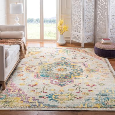 SAFAVIEH Crystal Floretta Vintage Boho Medallion Rug