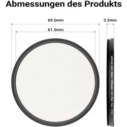 Walimex pro Black Mist Diffusion Filter 1/4 Nano 67mm Kamerafilter Nebelfilter (67 mm), Objektivfilter, Schwarz