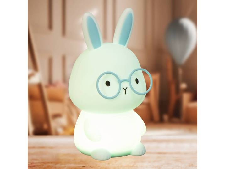 FH Lighting LED-Akkulampe Felix, blau, Höhe 13 cm, Silikon dimmbar, blau, für Kinderzimmer