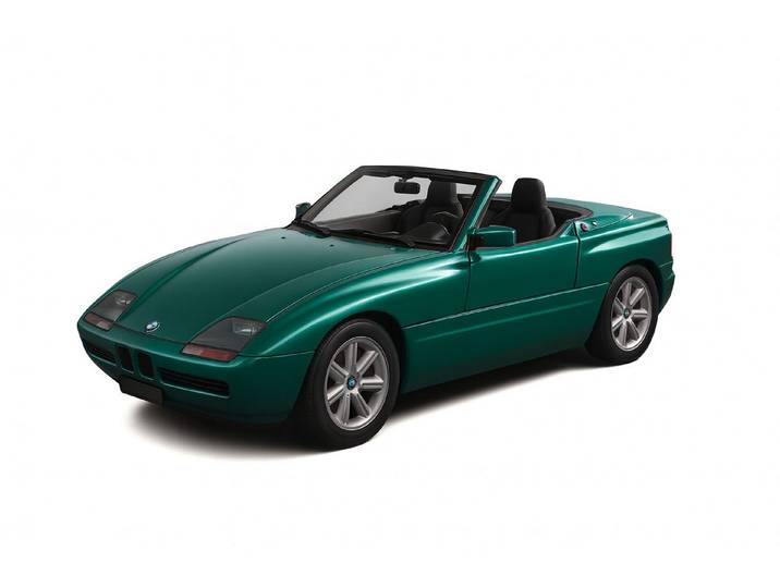 BMW Modellauto BMW Miniatur Z1 Roadster 1:18 grün Modellauto Sammlermodell, (1-tlg)