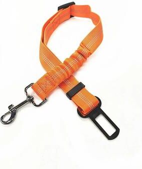 Useful Little Things Reflective Adjustable Dog Car Seat Belt Safety Harness orange B