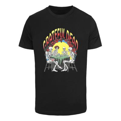 T-Shirt MERCHCODE "Merchcode Grateful Dead Poker Game Tee", Herren, Gr. S, schwarz, 100% Baumwolle, bedruckt, normal, Rundhals, Shirts T-Shirt